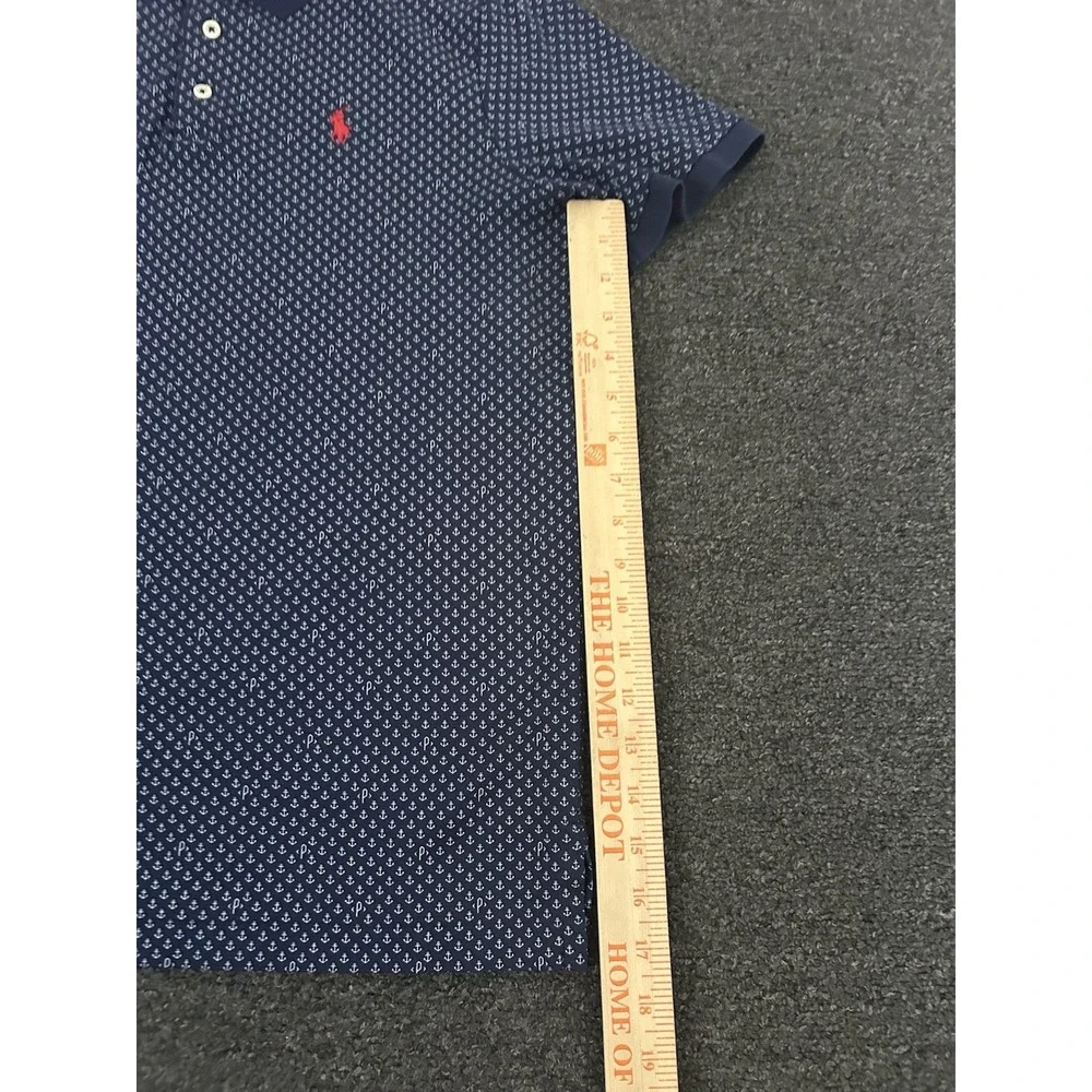 Polo Ralph Lauren Classic Fit Anchor Polo Shirt‎ Navy Mens Small Nautical Preppy